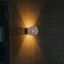 Moderne-wandlamp-wit-gips-bol-met-lichteffect---Blur
