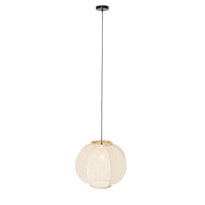 Smart pendellampe naturstoff 48 cm inkl. Wifi G95 - Rob
