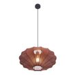 Japandi-viseća-lampa-smeđa-sa-platnenim-sjenilom-50cm---Plu