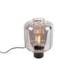 Design-bordlampe-sort-med-røgglas---Qara