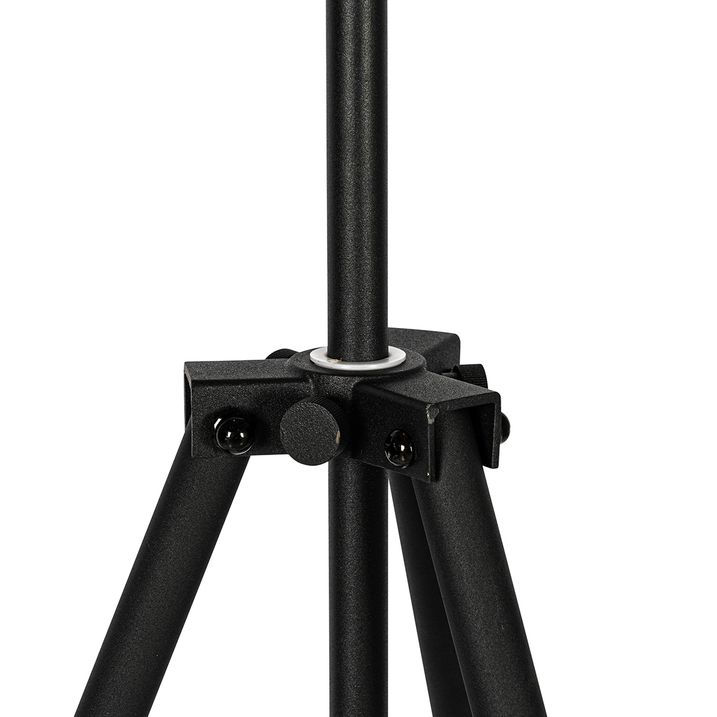 Candeeiro de pé industrial tripé preto 50 cm ajustável - Hanze