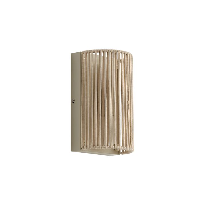 Applique murale Japandi beige avec corde IP44 - Jayla