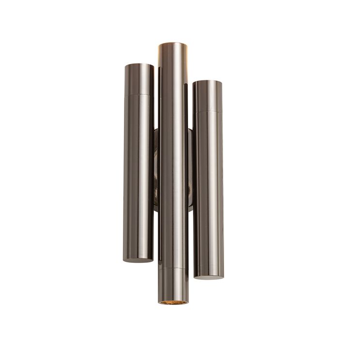 Retro wall lamp gunmetal 3-light - Pipes
