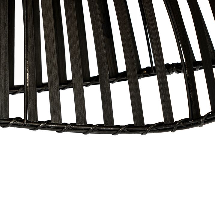 Plafoniera orientala din bambus negru 62 cm - Pua
