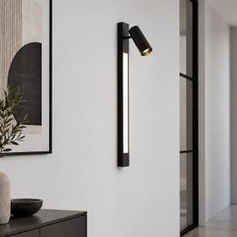 Jackle Smart Wall Spot: Black, Tiltable, Wi-Fi GU10 Included