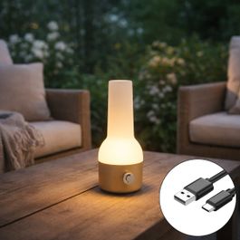 Lampă de masă de exterior aurie cu alb cu LED reincarcabil IP44 - Haard