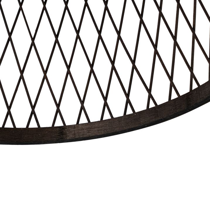 Φωτιστικό οροφής αγροτικό μαύρο rattan 40 cm IP44 - Calamus