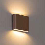 Moderna-vanjska-zidna-svjetiljka-hrđavo-smeđa-11,5-cm-uključujući-LED-IP65---Batt