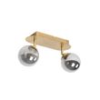Spot-encastré-or-2-lumières-orientable-avec-verre-fumé---Athènes