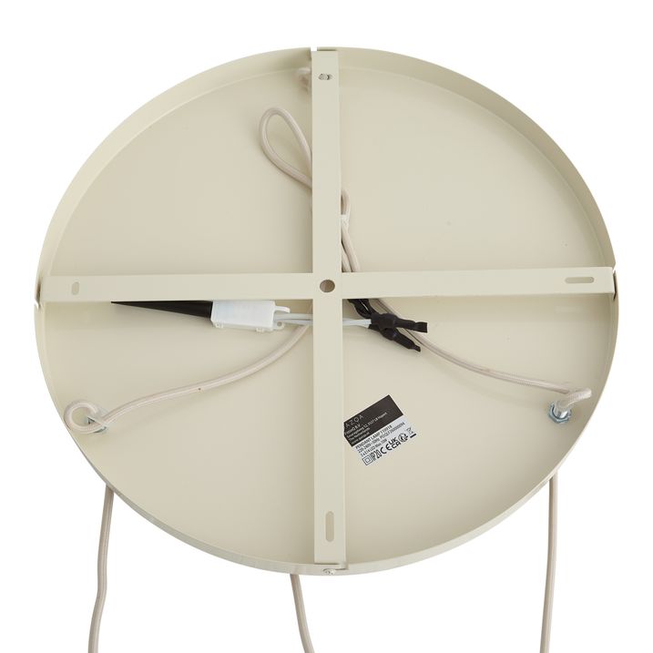Retro Pendelleuchte Beige mit Metallschirm 3-flammig - Ophelia