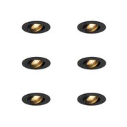 Set-of-6-Modern-Recessed-Spotlights-Black---Rondoo