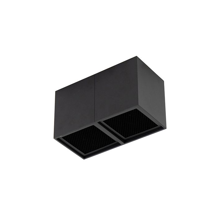 Spot design noir 2 lumières - Qubo Honey