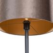 Podna-lampa-crna-sa-smeđom-plišanom-nijansom-40cm---Simplo