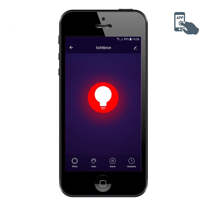 Smart GU10 dimbare LED lamp 5W 350 lm RGB+2200-4000K RGB