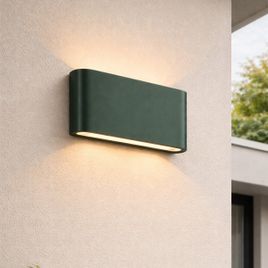 Lampada da parete moderna da esterno verde scuro 17,5 cm con LED IP65 - Batt