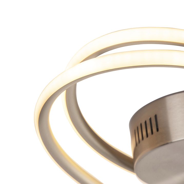 Designové stropní svítidlo ocel včetně LED 3-krokové stmívatelné - Rowan