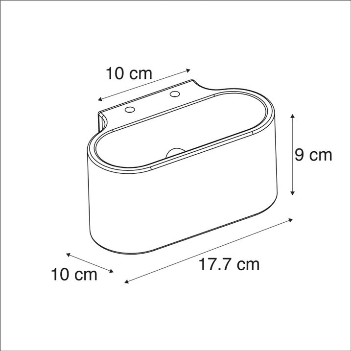 Älykäs soikea seinävalaisin betoni sis. Zigbee G9 - Arles
