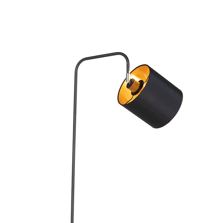 Smart gulvlampe sort inkl. WiFi A60 lyspære - Lofty