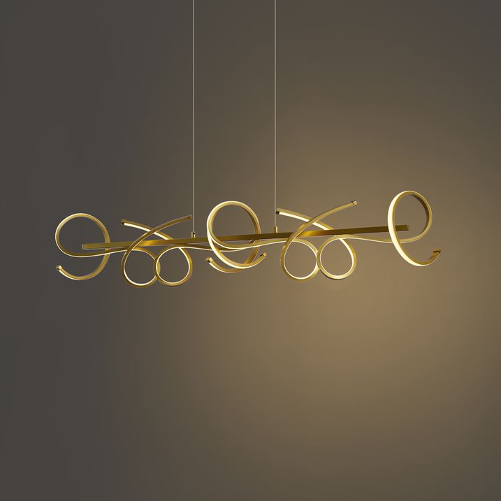 Designové závěsné svítidlo zlaté obdélníkové s 3-stupňovým stmíváním - Krisscross
