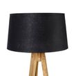 Rustikálny-trojnohý-vintage-drevený-s-tienidlom-z-ľanu-čierny-45-cm---Tripod-Classic