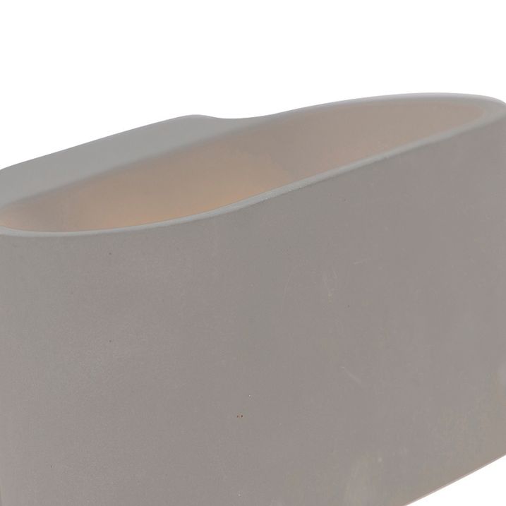 Rustikk oval vegglampe betong - Arles