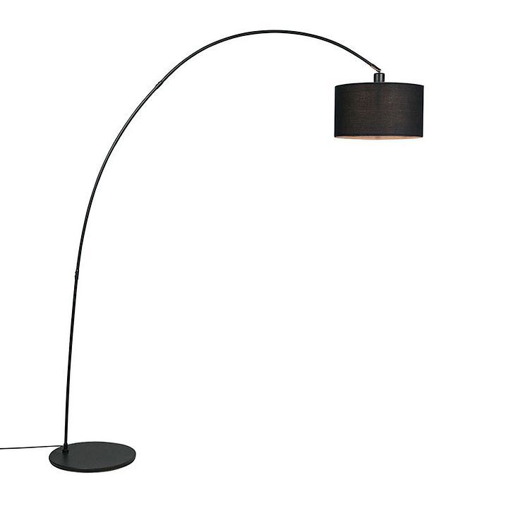Moderna lučna lampa crna sa sjenilom - Vinossa