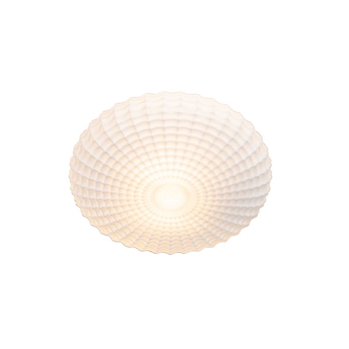 Klassieke plafondlamp zwart met opaal glas 35 cm IP44 - Nohmi