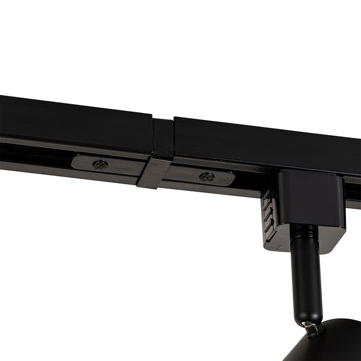 Viedā sliežu apgaismojuma sistēma ar 5 prožektoriem melnā un zelta krāsā 1-fāze, iekļ. 5 Wifi GU10 50mm - Iconic Jeana