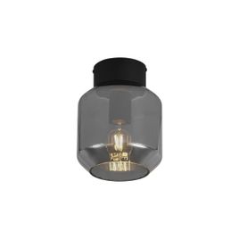 Plafonnier moderne noir avec verre fumé - Stiklo