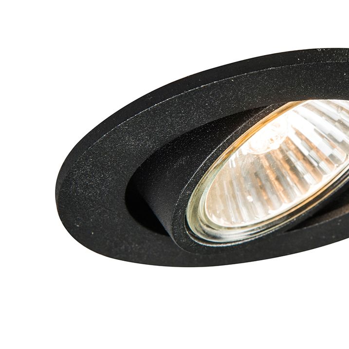 Modern Recessed Spotlight Black Tiltable - Cisco
