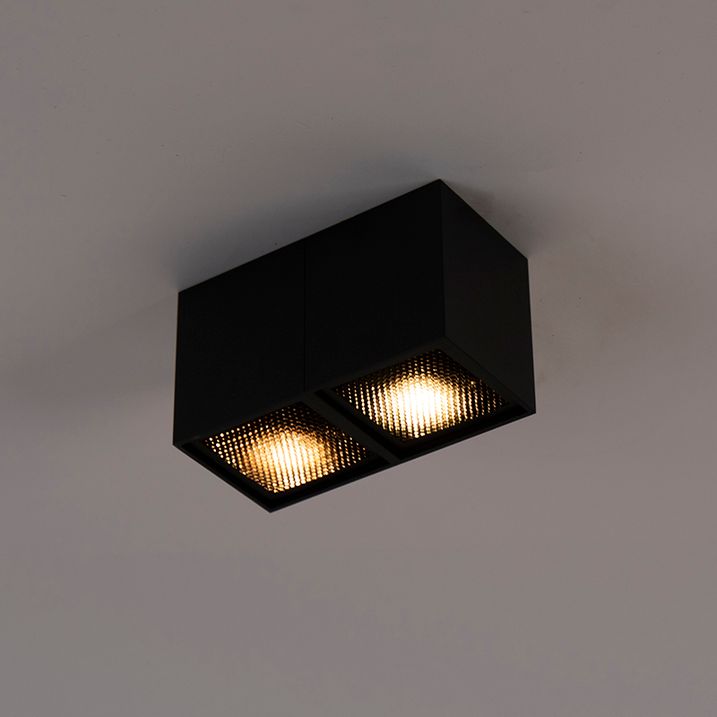 Spot design noir 2 lumières - Qubo Honey