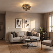 Candeeiro-de-teto-design-preto-com-vidro-fumê-6-luzes---Uvas