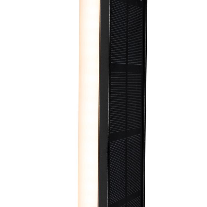 Spoljna zidna lampa crna 30 cm sa LED 4-stepeno zatamnjivanje sa solarnom energijom - Serena