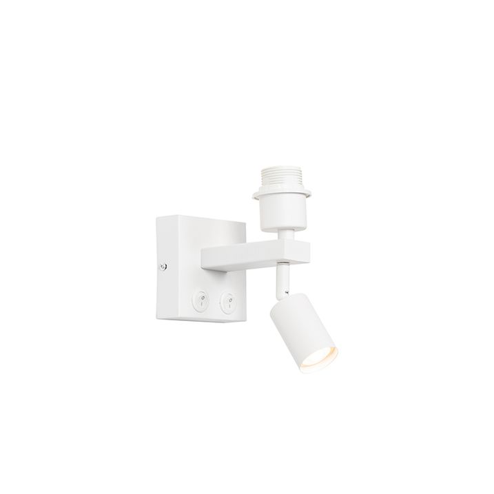 Applique murale moderne blanche avec liseuse - Brescia