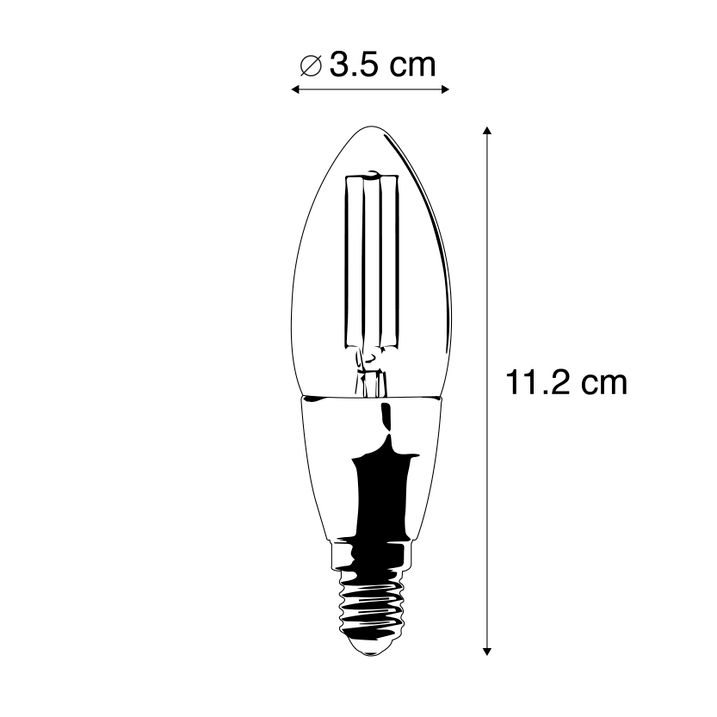 Smart E14 dimbare LED lamp B35 4,5W 450 lm 1800-3000K
