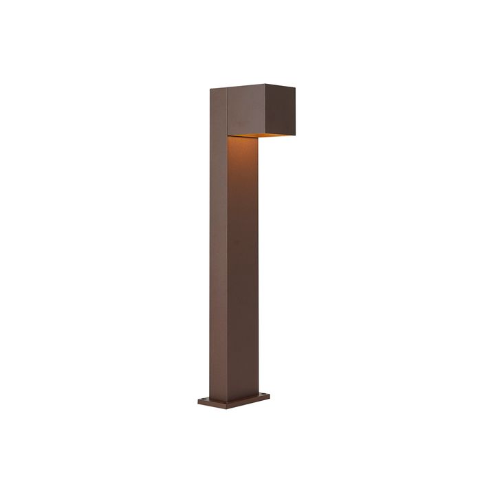 Lámpara de exterior marrón óxido de 65 cm con LED IP64, luz tenue y solar - Charlene