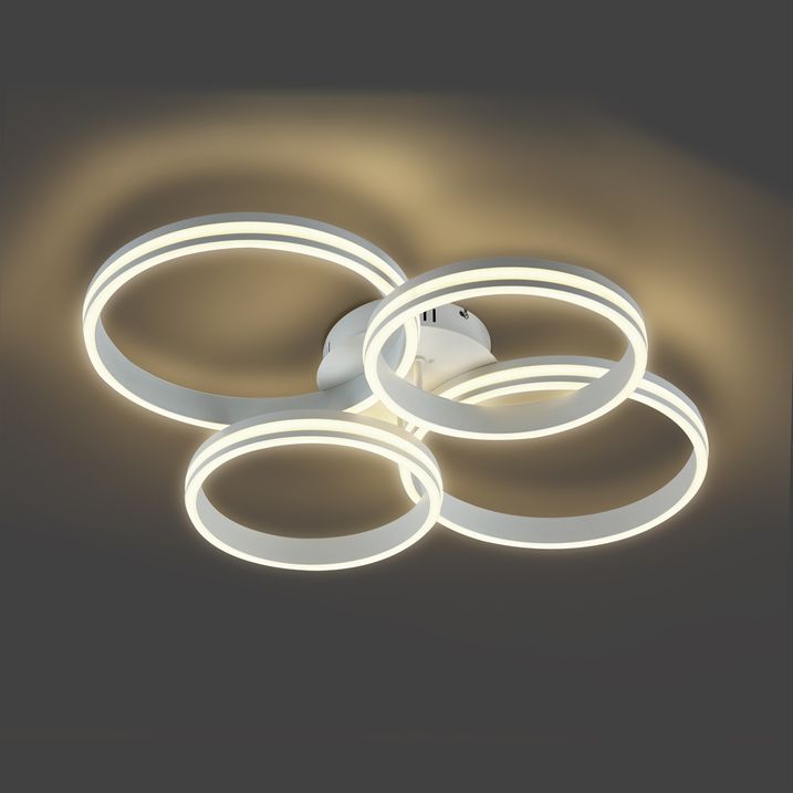 Plafonnier blanc avec LED à intensité variable en 3 étapes 4 lumières - Navara