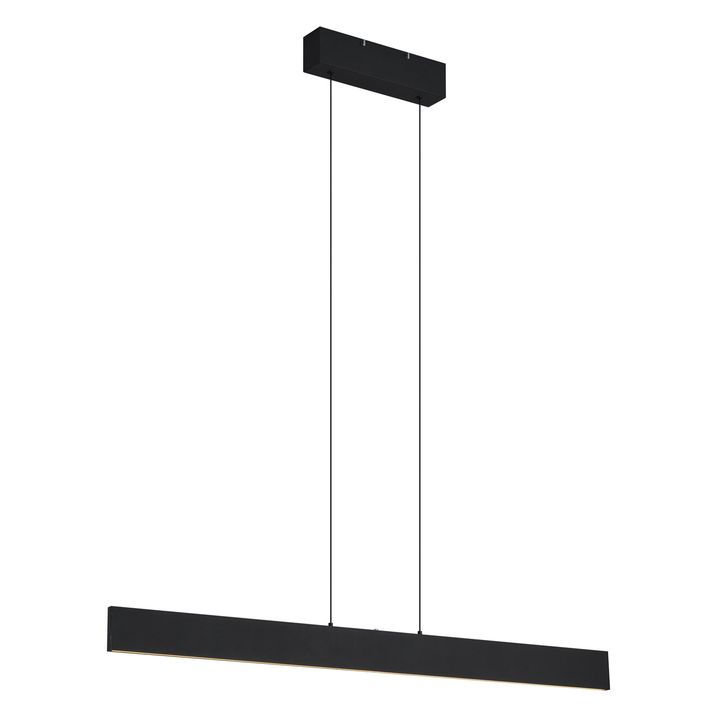 Suspension moderne noire avec LED à intensité variable en 3 étapes Easylift - Straight