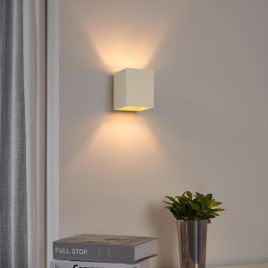 Moderná nástenná lampa béžová G9 štvorcová - Sola