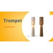 Japandi-vloerlamp-bruin-teddy-stof-2-lichts---Trompet