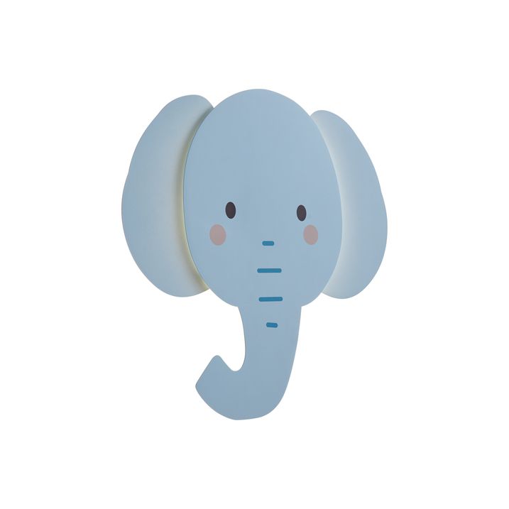 Kinder wandlamp blauw incl. LED 3-staps dimbaar - Ellie the Elephant