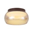 Candeeiro-de-Teto-Art-Deco-Castanho-com-Vidro-Âmbar-Incl.-LED-Regulável-em-3-Níveis---Thimble