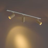 Moderni-valaisinkisko-3-kohdevalolla-valkoinen-ja-beige-1-vaihe-GU10-70mm---Iconic-Jeana-Luxe