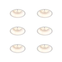 Set mit 6 modernen Einbaustrahlern weiß AR70 - Dept