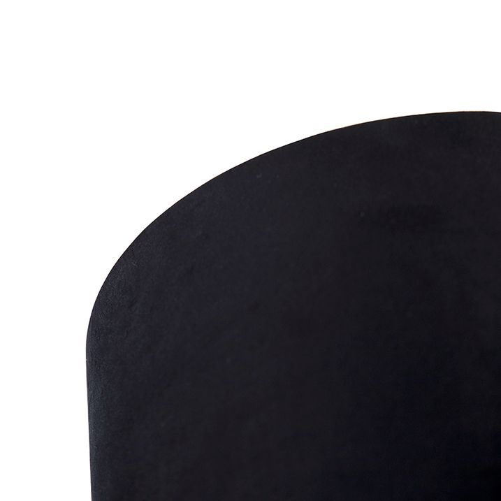 Stropní lampa s černým a zlatým sametovým stínítkem 25 cm - Combi Black