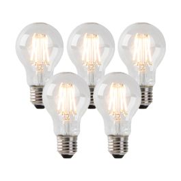 Комплект от 5 димируеми LED крушки с прозрачно стъкло E27 4W 320lm 2200K