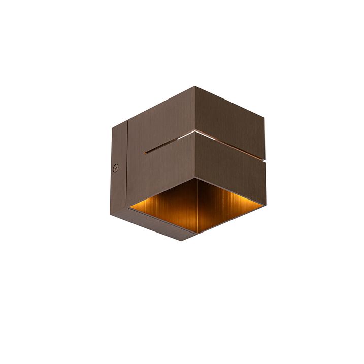 Lampă de perete inteligentă bronz închis 9,7 cm cu Wifi G9 - Transfer Groove