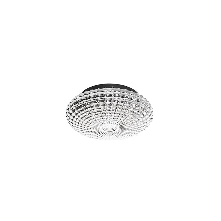 Klassinen kattovalaisin musta savulasilla 23 cm IP44 - Nohmi