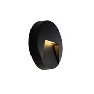 Set-di-2-applique-da-esterno-rotonde-nere-con-LED-IP65---Gem