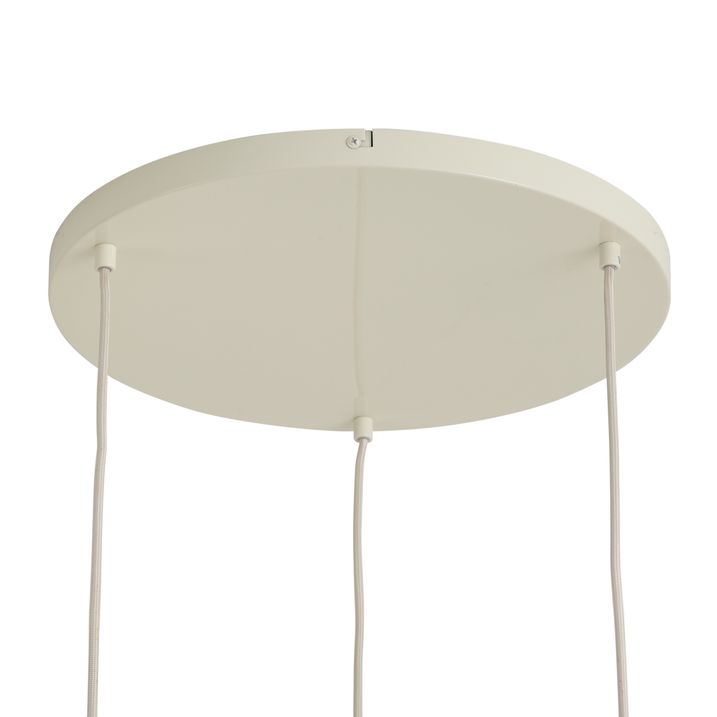 Retro Pendelleuchte Beige mit Metallschirm 3-flammig - Ophelia
